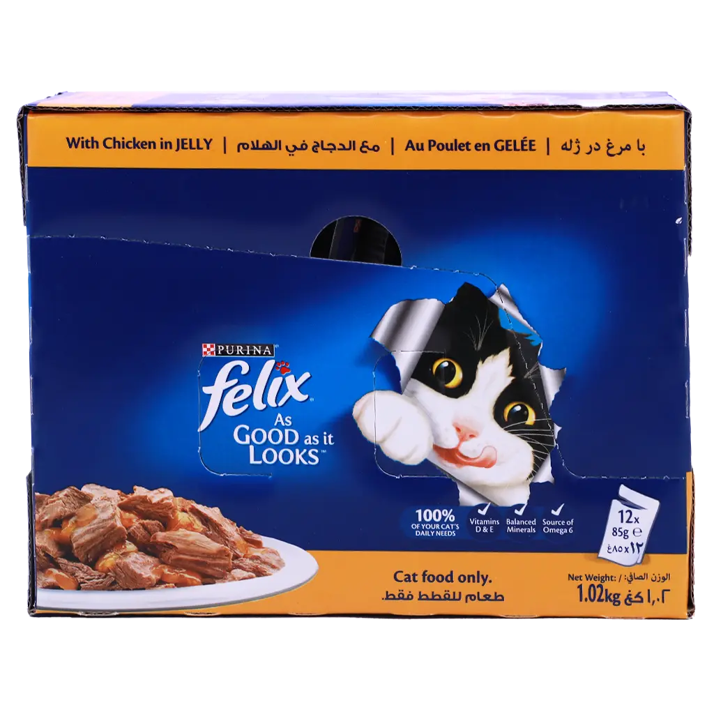 Purina Felix Adult Chicken in Jelly Pack 12pcs 85gm - view 2