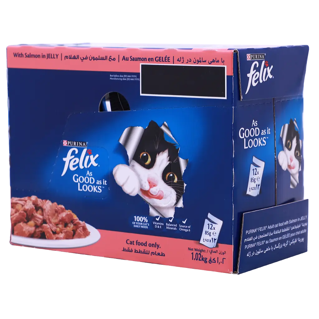 PurinaFelix Salmon in Jelly Pack 12pcs 85gm - view 1