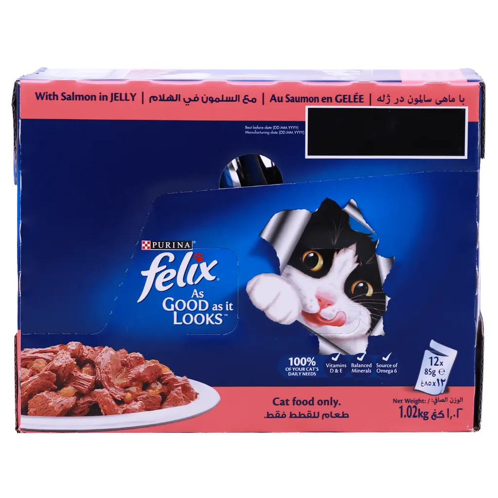 PurinaFelix Salmon in Jelly Pack 12pcs 85gm - view 2