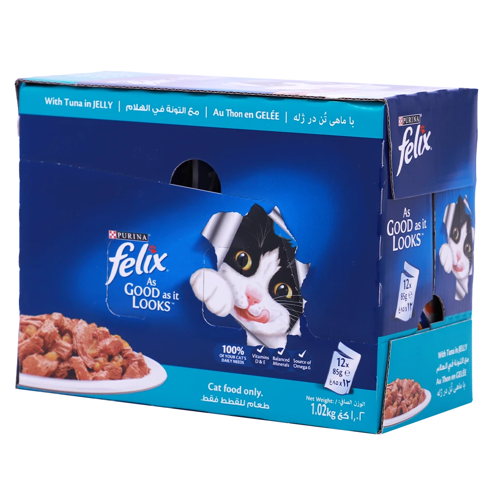 Purina Felix Tuna in Jelly Pack 12pcs 85gm