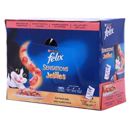 Purina Felix Sensation with Salmon and Tomato in Jelly Pack 12pcs 85gm