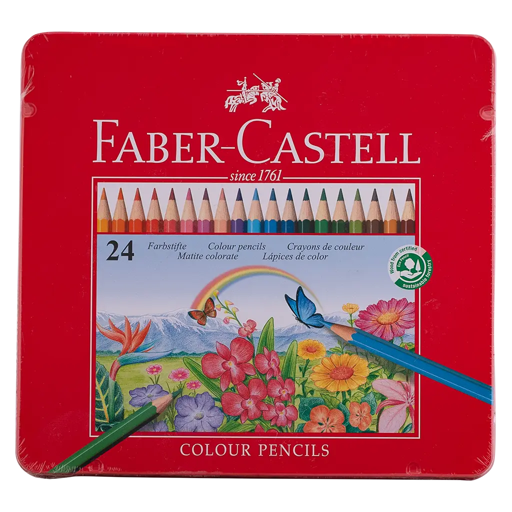 Faber Castell Classic Flat Tin Case 24color - view 1