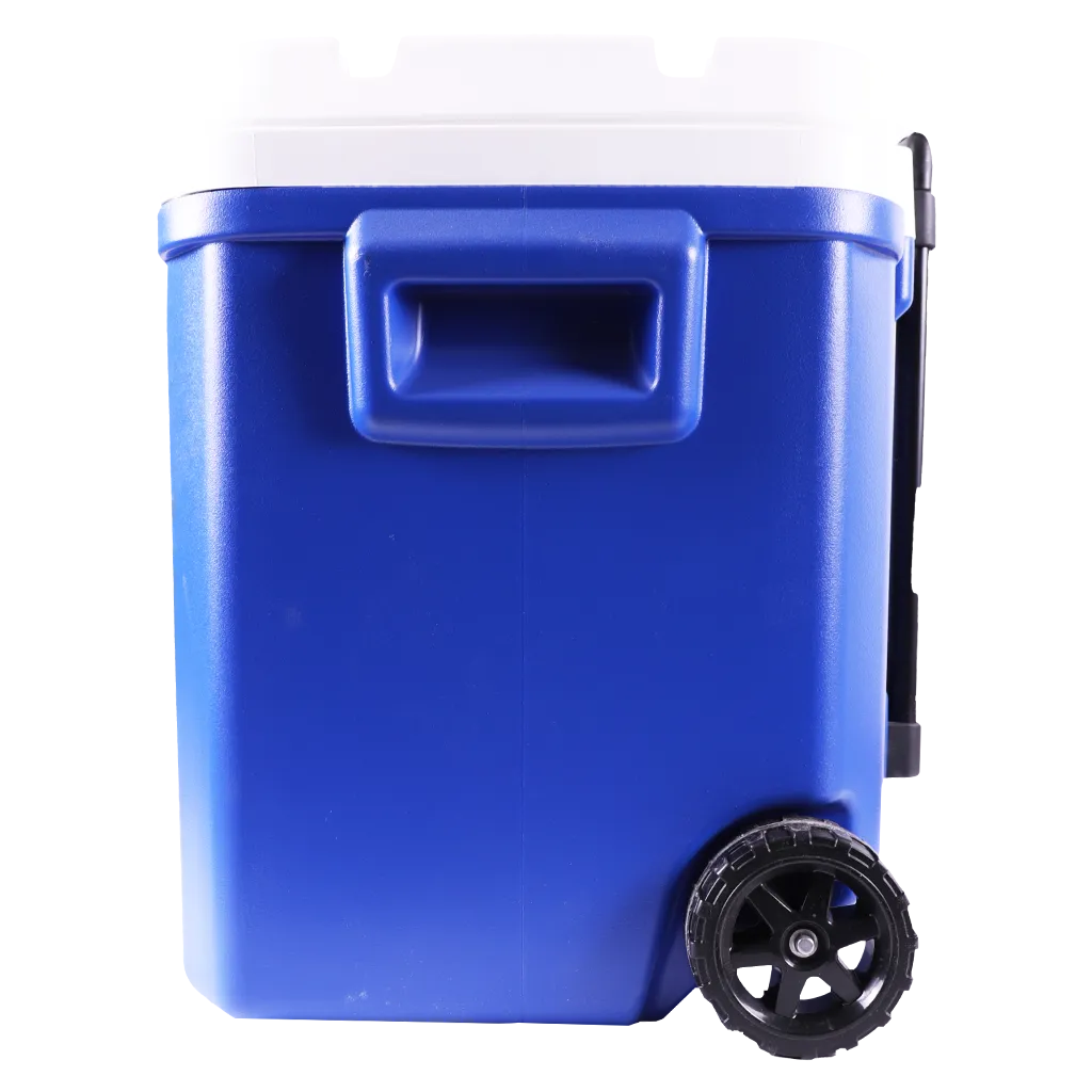 igloo 60 qt laguna roller ice chest rolling cooler blue