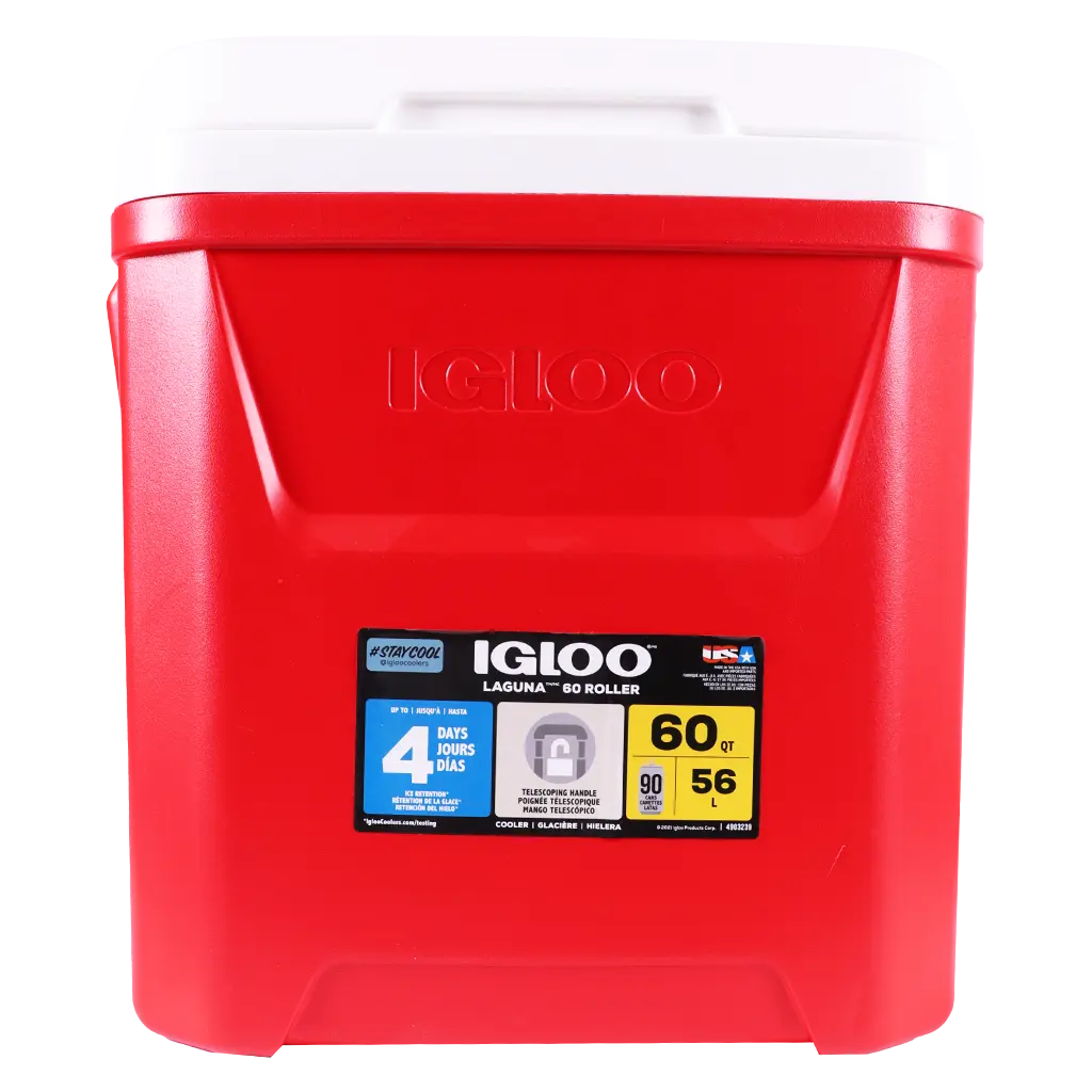 Igloo Rolling Cooler 60 QT Laguna 56 L Red - view 2