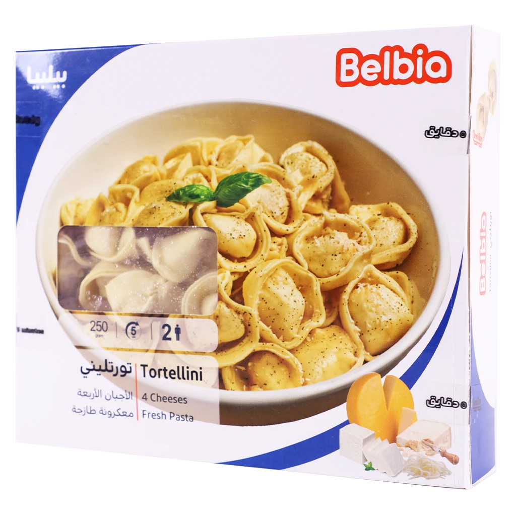 Belbia Tortellini Frozen Pasta Stuffed With Four Cheeses, 250 gm