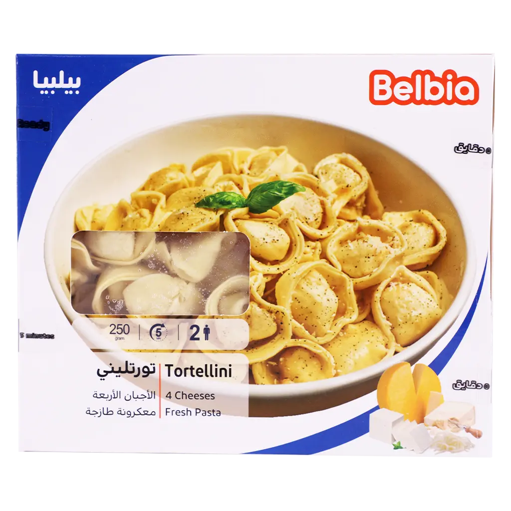 Belbia Tortellini Frozen Pasta Stuffed With Four Cheeses, 250 gm - view 2