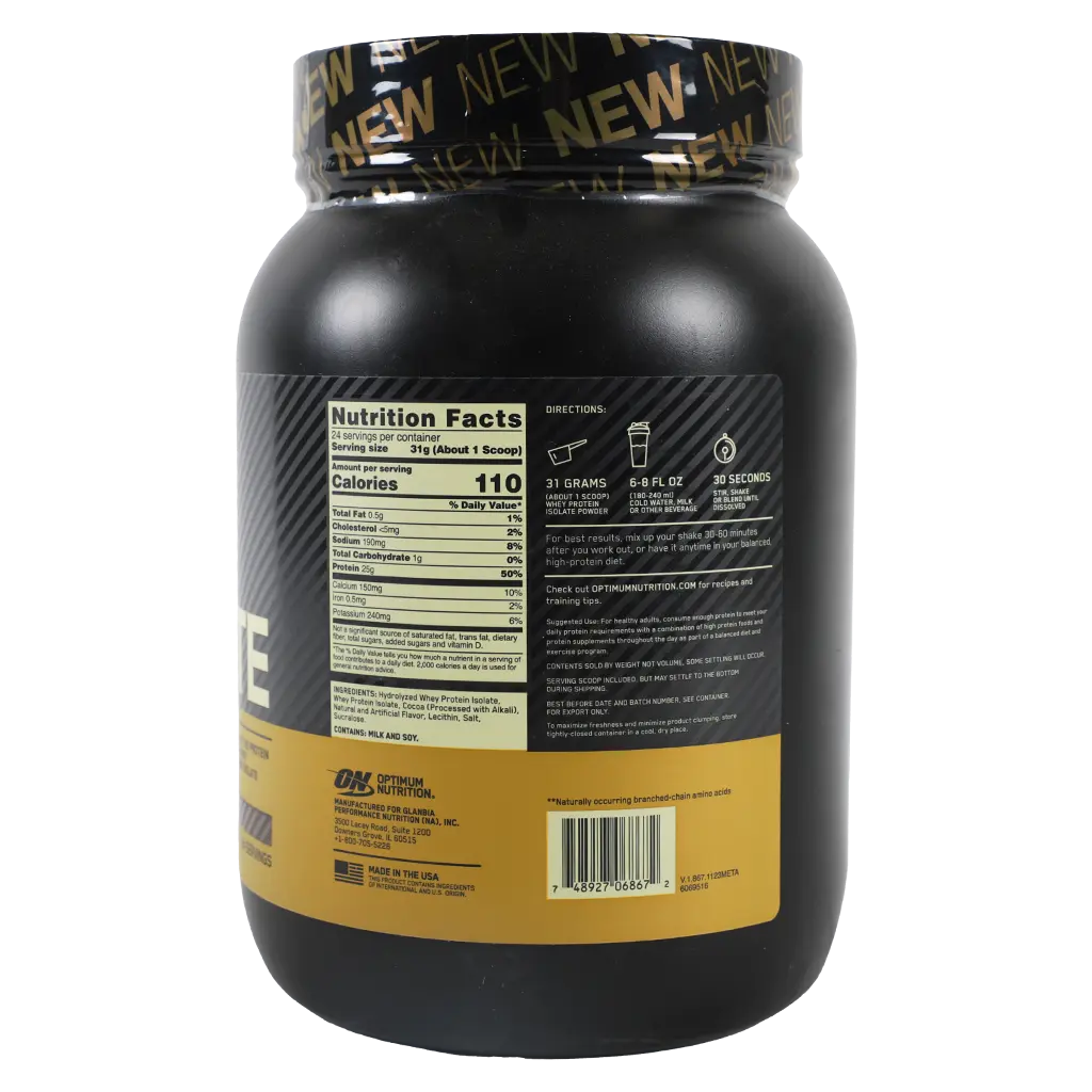 Optimum Gold Standard Isolate Chocolate Bliss 1.64 Lb - view 3