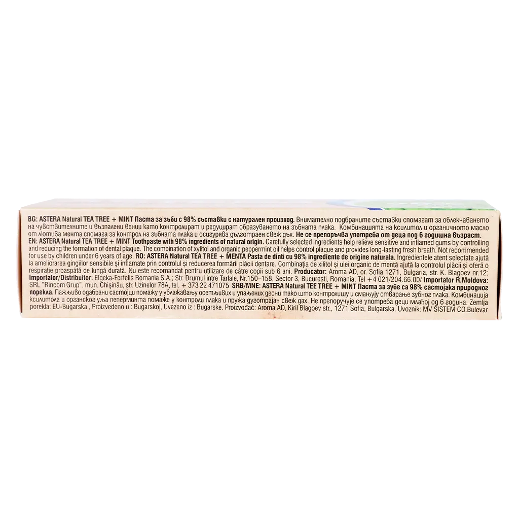 Astera Toothpaste Natural Tea Tree and Mint 75 ml - view 5
