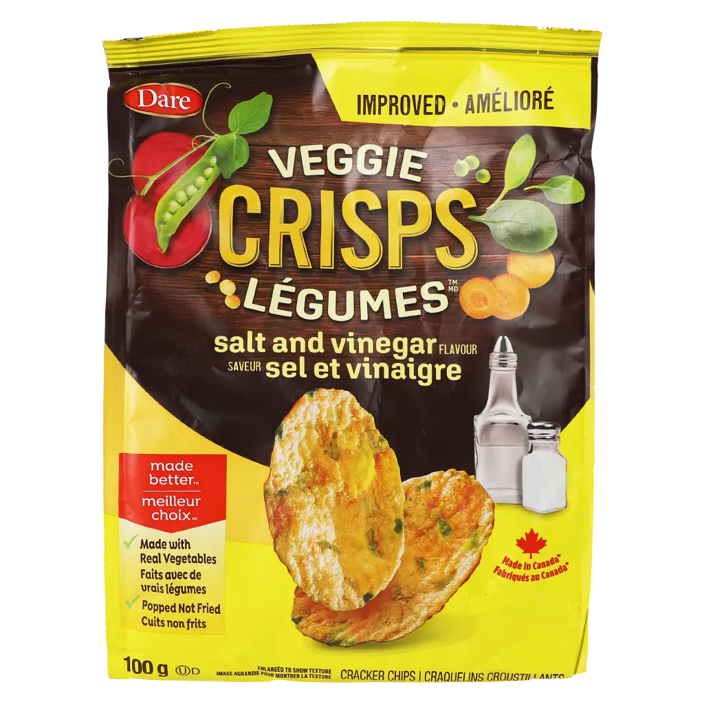 Dare Foods Veggie Crisps Salt and Vinegar 100 gm - view 1