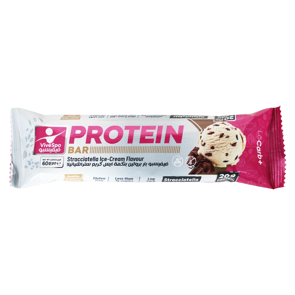 ViveSpo Low Carb Bar Protein Stracciatella Ice Cream 60 gm