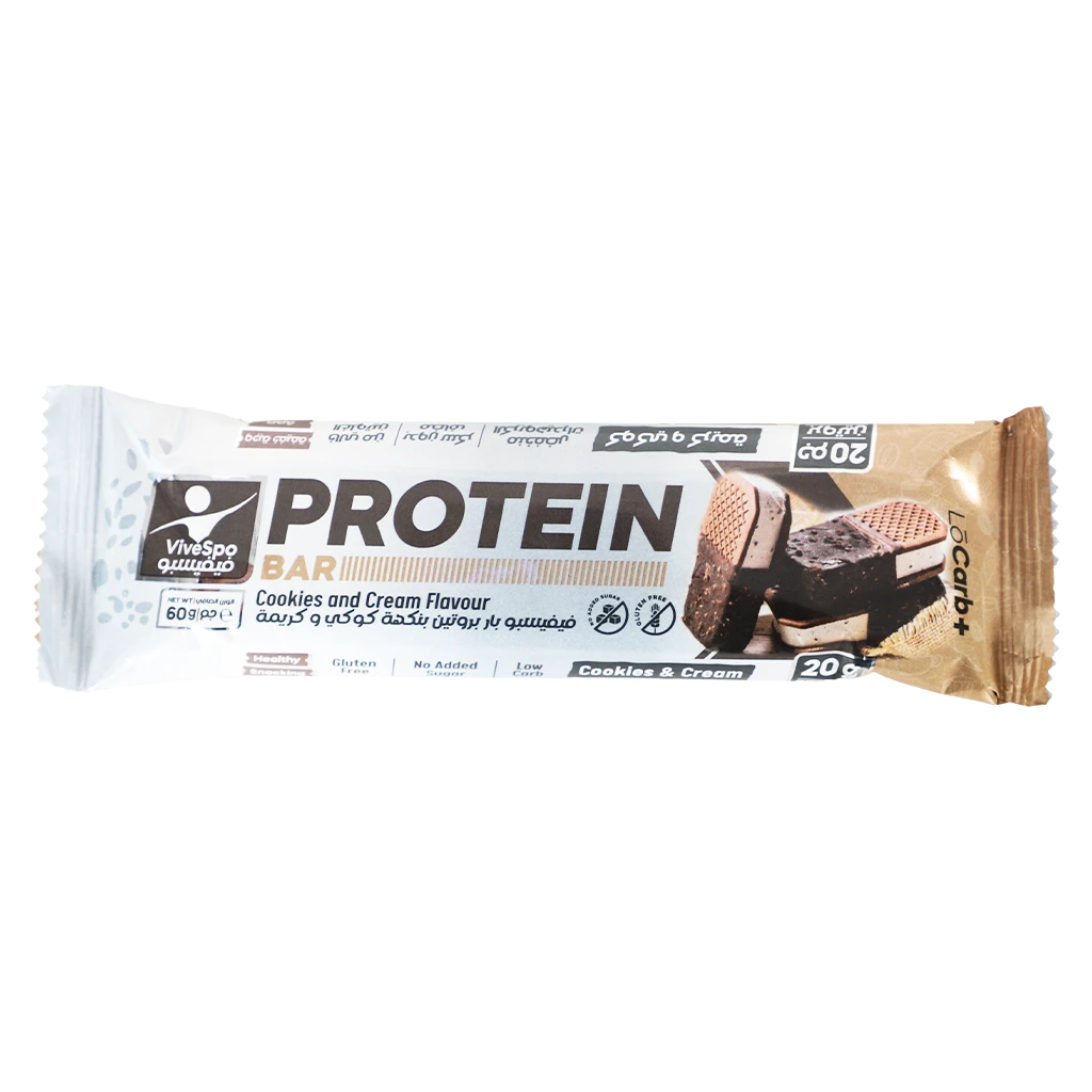 ViveSpo Low Carb Bar Protein Cookies & Cream 60 gm