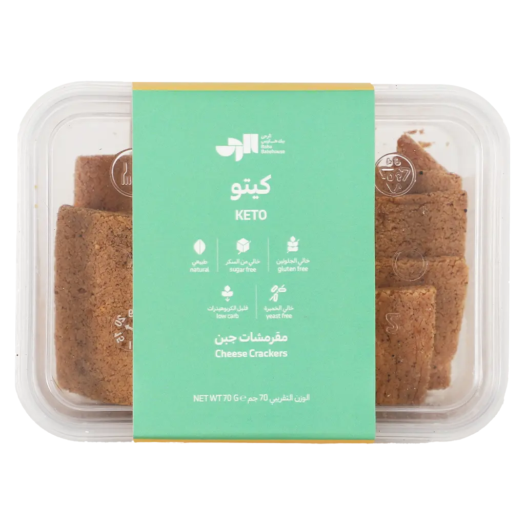 Raha Bakehouse Keto Crackers Cheese 70 gm - view 1