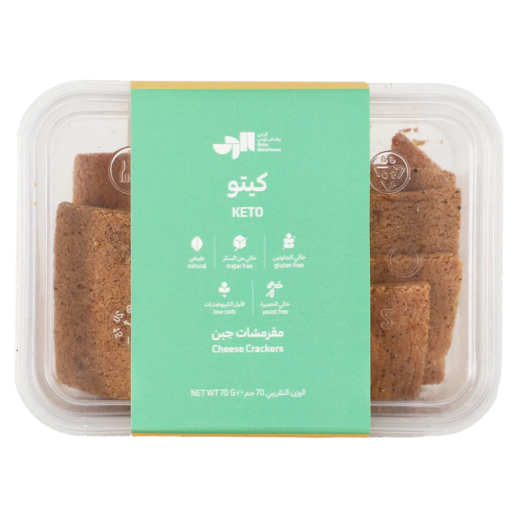 Raha Bakehouse Keto Crackers Cheese 70 gm