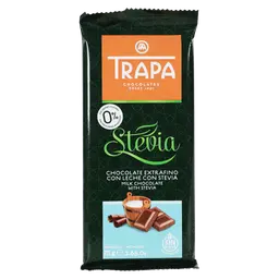 Trapa Stevia Chocolate Bar with Milk Chocolate 75 gm