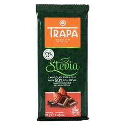 Trapa Stevia Chocolate Stevia Bar Dark Chocolate 75 gm