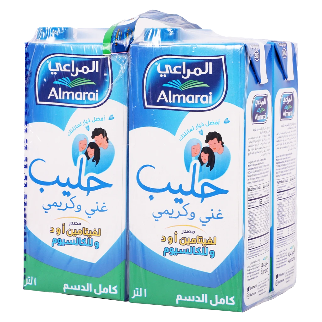 Almarai Full Fat Milk 4 pcs 1 L