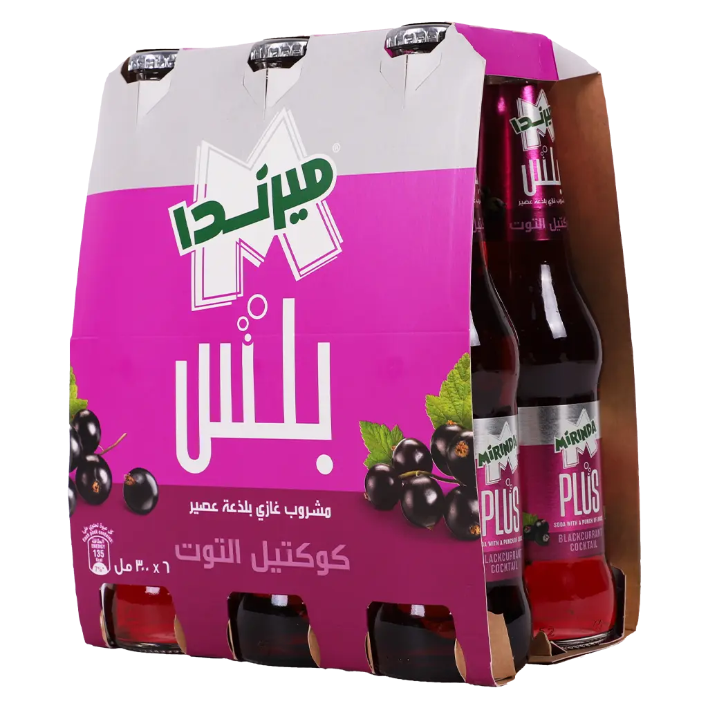 ميرندا بلس مشروب غازي بخلاصة عصير كوكتيل التوت 6 حبات 300 مل - view 2