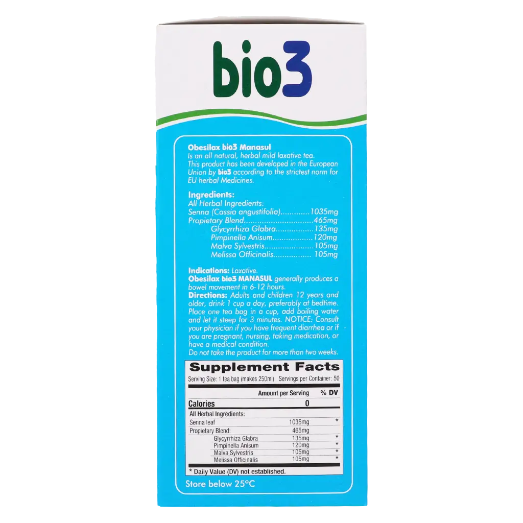 Bio3 Manasul Tea Laxative 50  bags - view 3