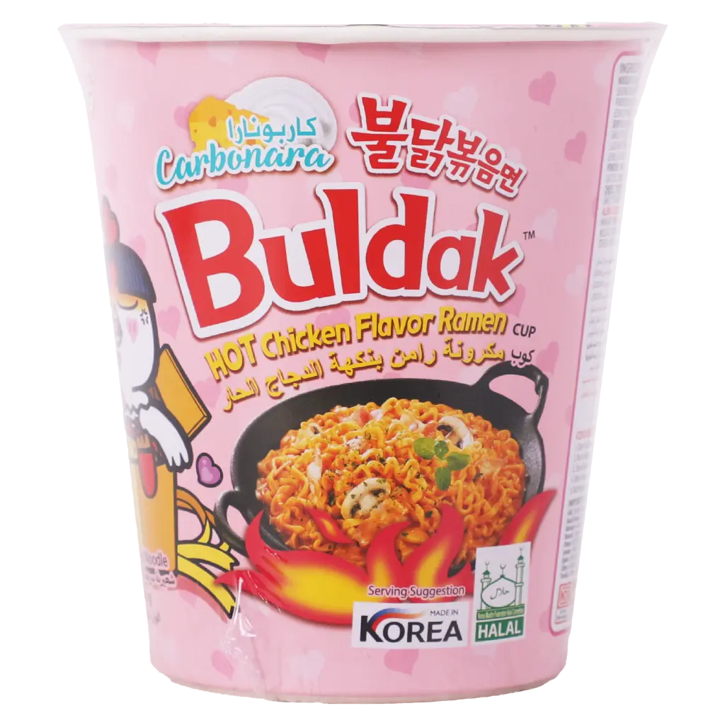 Samyang Noodles Buldak Ramen Hot Chicken Carbonara Flavor Cup 80 gm  - view 2