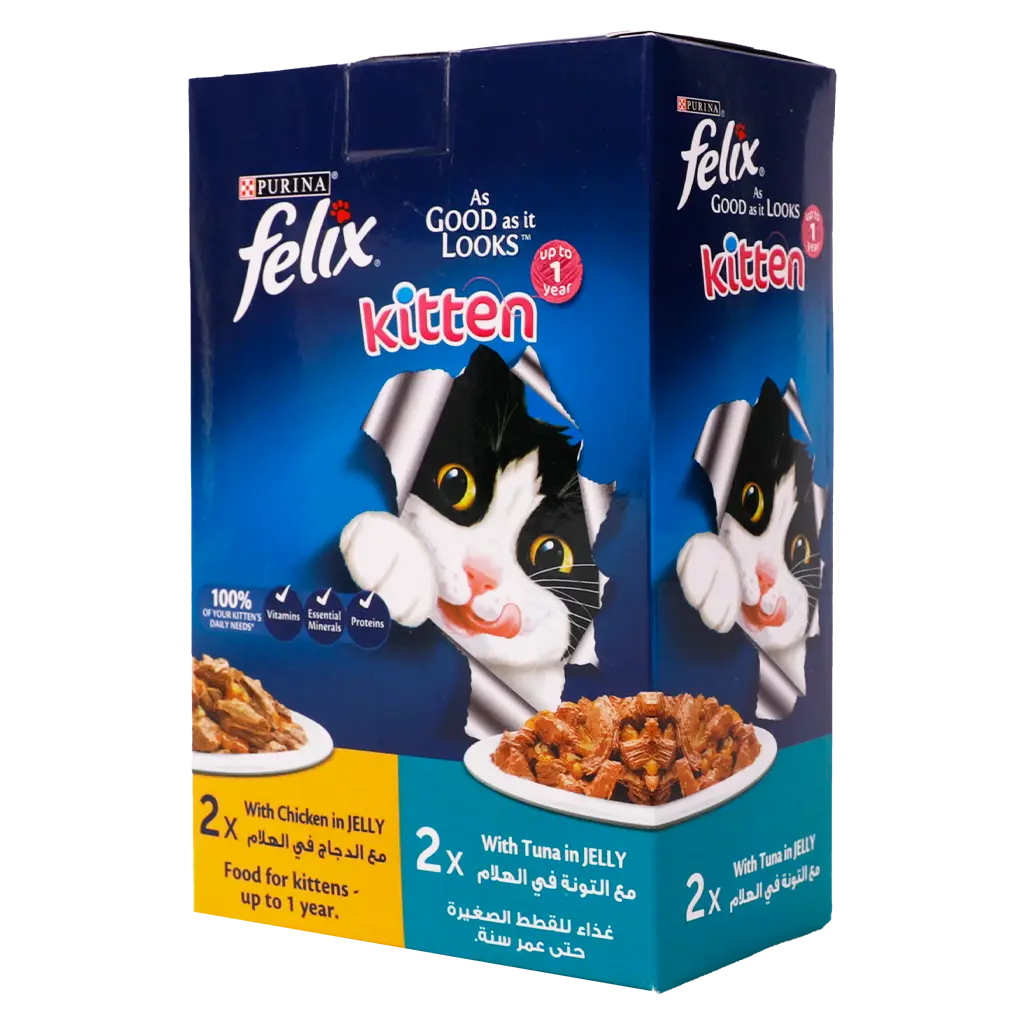 Purina Felix Kitten Food As Good As It Looks Chicken & Tuna 85GmX4 - view 1