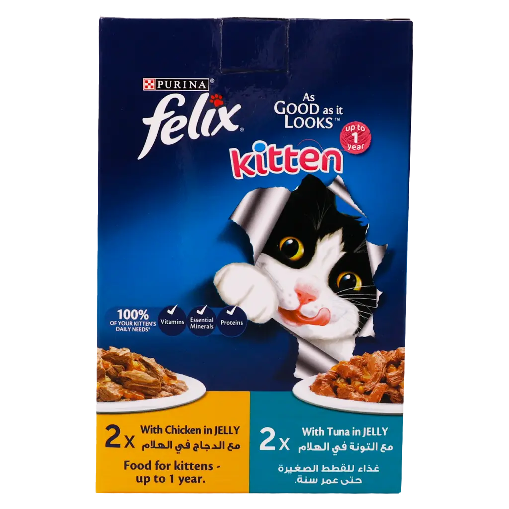 Purina Felix Kitten Food As Good As It Looks Chicken & Tuna 85GmX4 - view 2