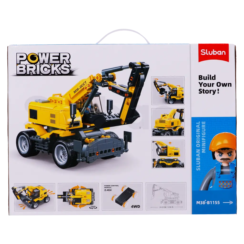 Sluban Excavator Assembly With Remote Control  353 pcs - view 3