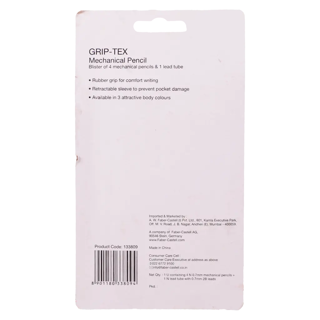 Faber Castell Grip Tex Mechanical Pencil 0.7mm 4 pcs - view 2