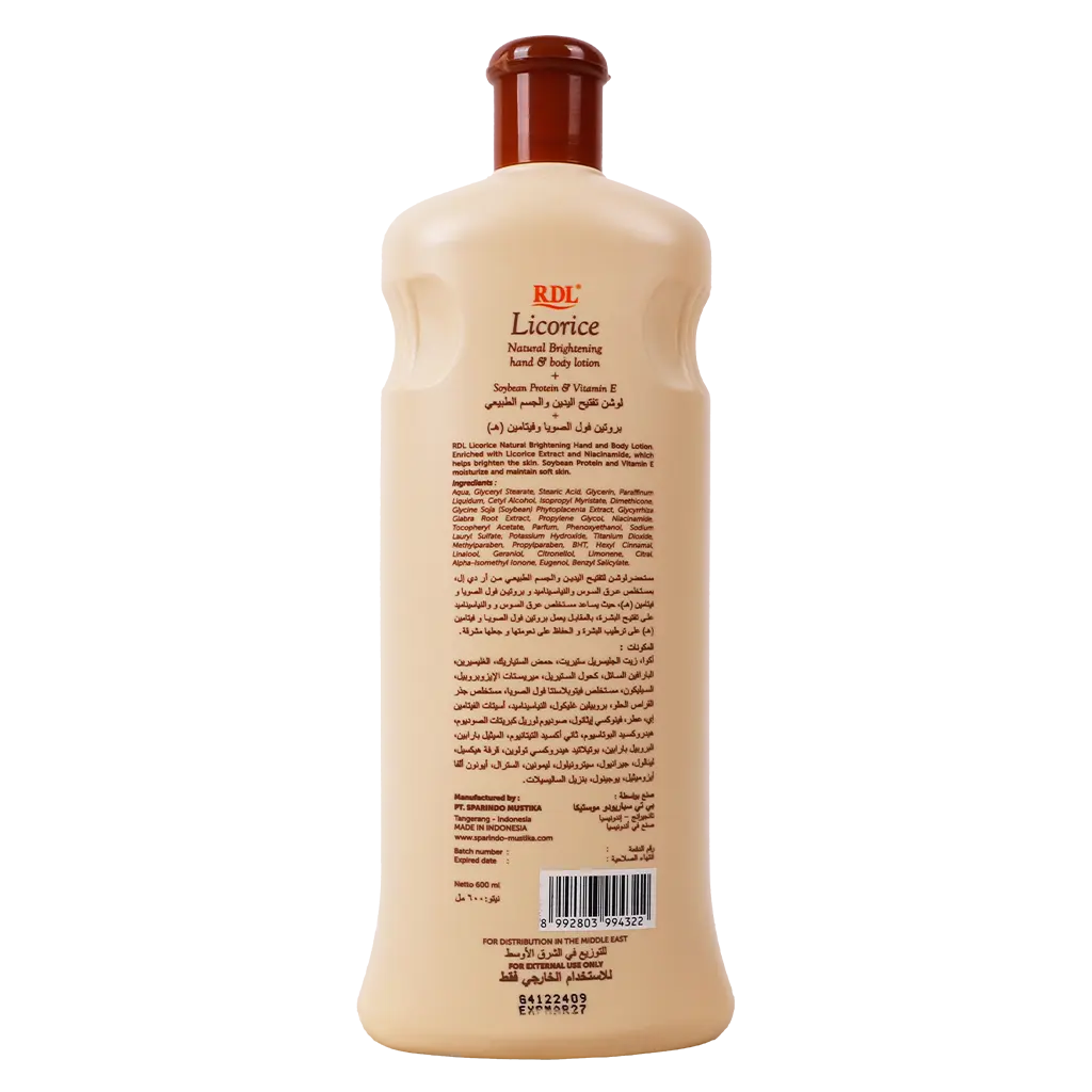 RDL Hand And Body Whitening Lotion Licorice 600 ml - view 2