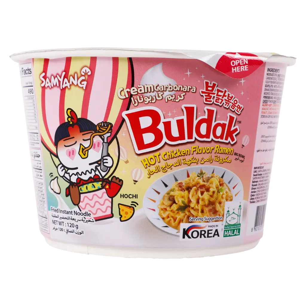 Samyang Noodles Buldak Ramen Carbonara Hot Chicken Flavor 120 gm - view 2
