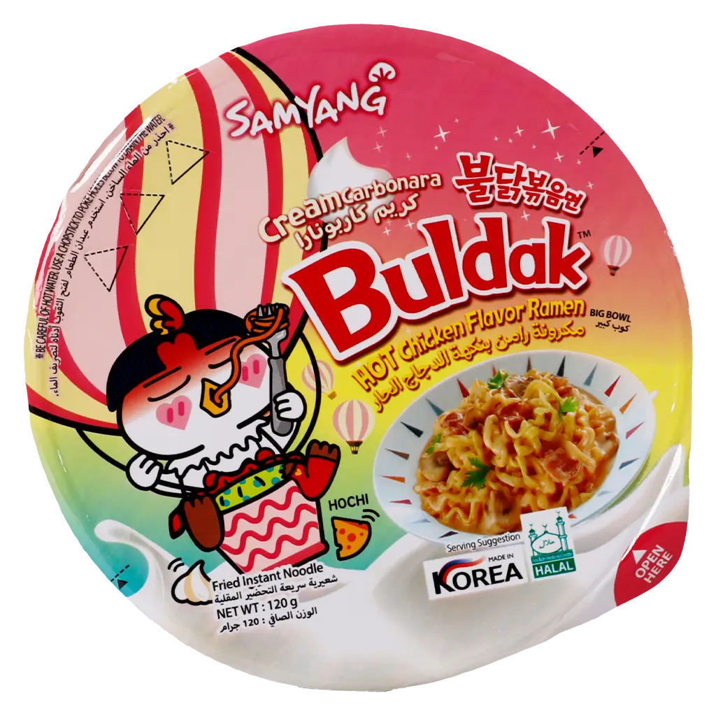 Samyang Noodles Buldak Ramen Carbonara Hot Chicken Flavor 120 gm - view 5