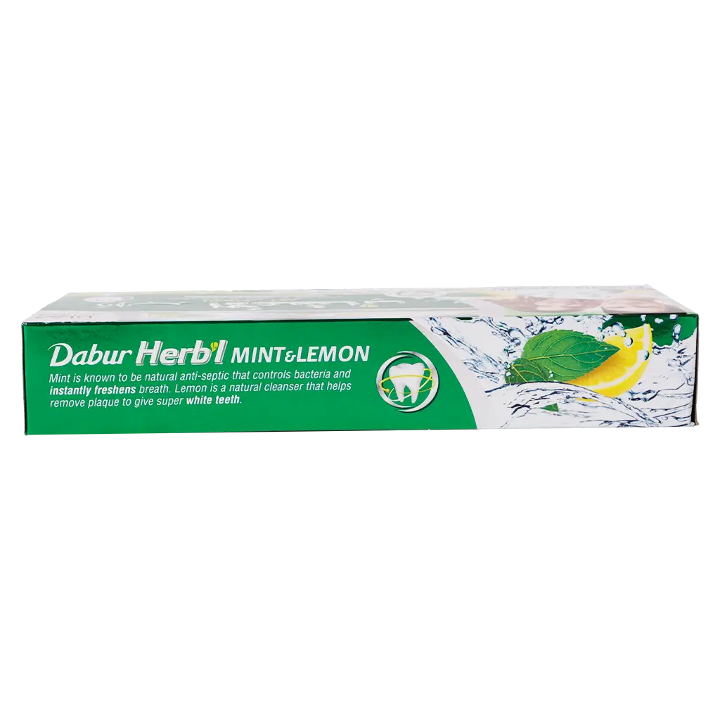 Dabur Herbal Toothpaste Mint & Lemon + Toothbrush 150 gm - view 5