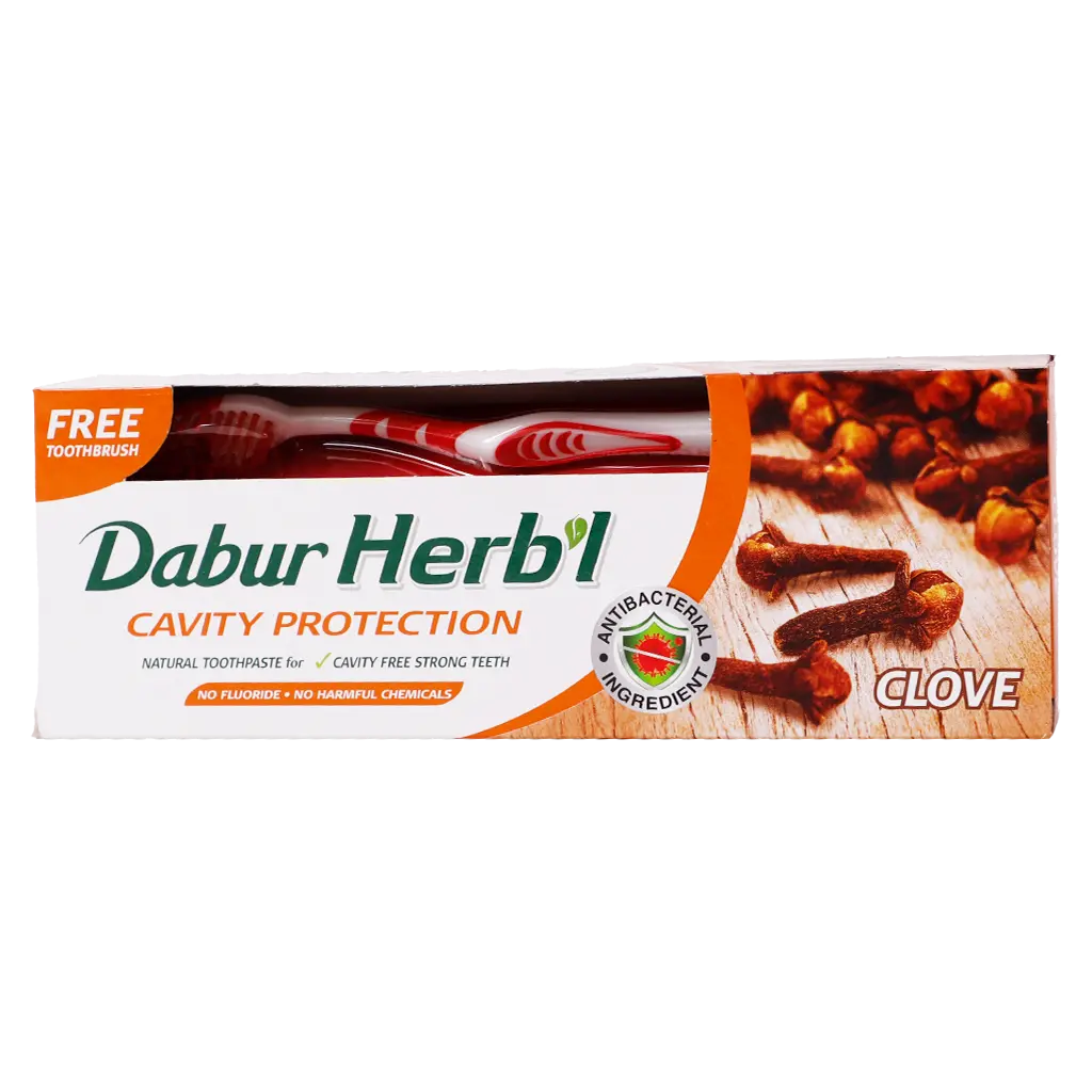 Dabur Herbal Toothpaste Clove With Toothbrush 150 gm - view 3