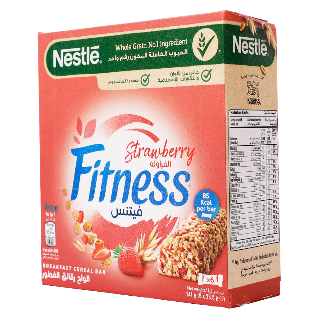 Fitness Breakfast Bar Cereal Strawberry 23.5GmX6