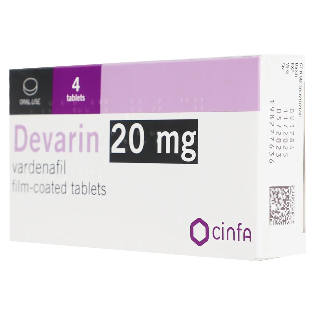 Devarin 20 mg 4 Tablets - view 1