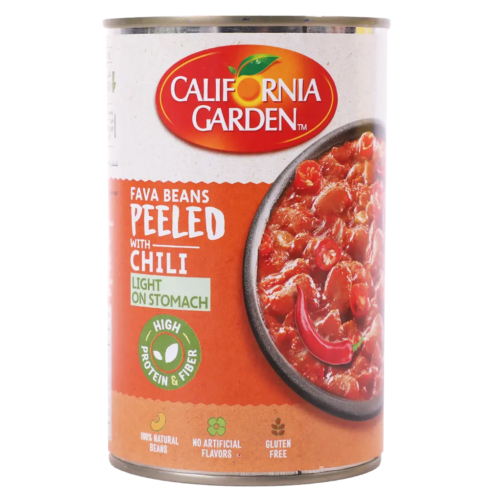 California Garden Peeled Fava Beans With Chilli 450 gm - view 2