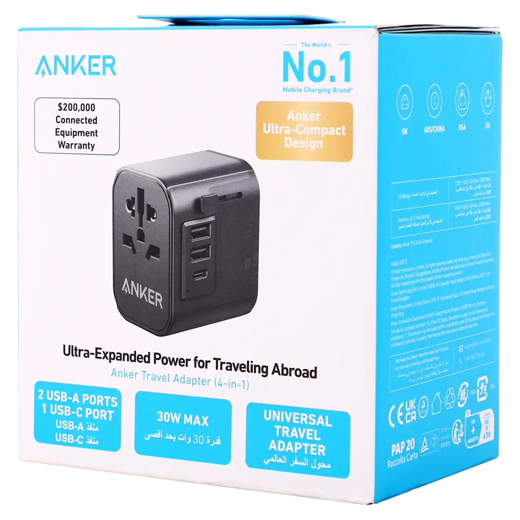Anker Multi Port Travel Socket Ucbc 30W Black - view 2