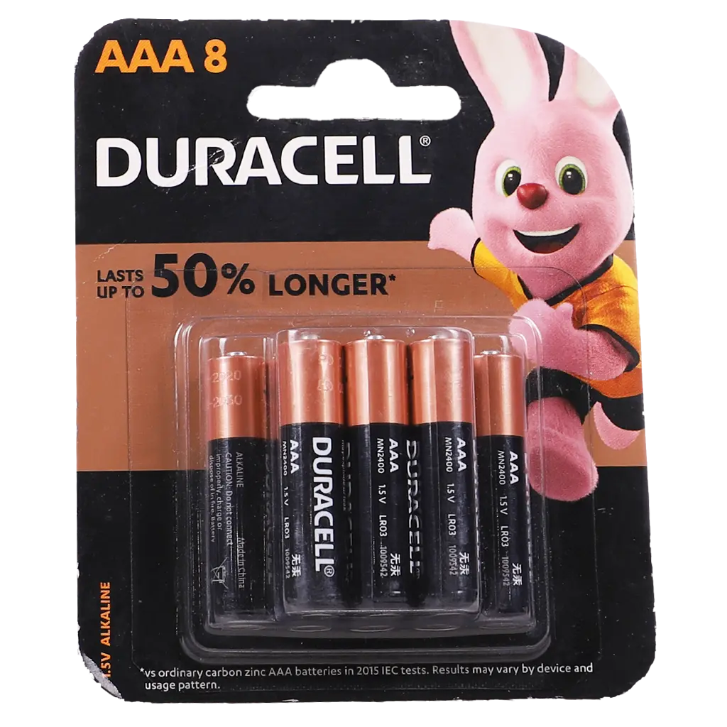 Duracell Alkaline Batteries AAA 8 Pcs - view 1