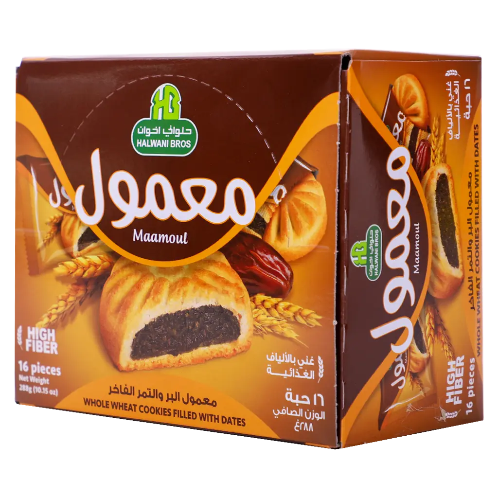 Halwani Whole Wheat Maamoul With Saudi Finest Date 16 pcs 18 gm - view 1