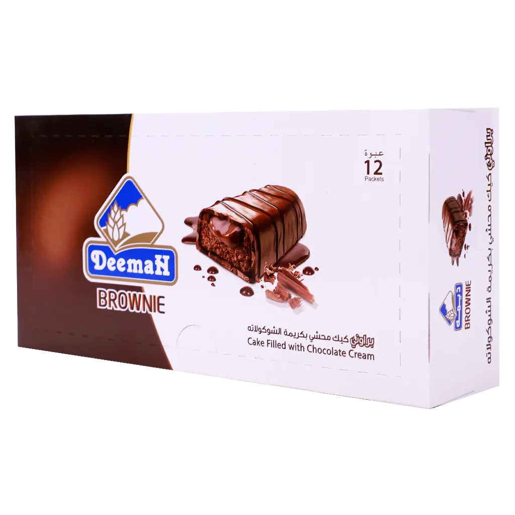 Deemah Brownie Cake Chocolate Box 12 Pcs 37 gm - view 2