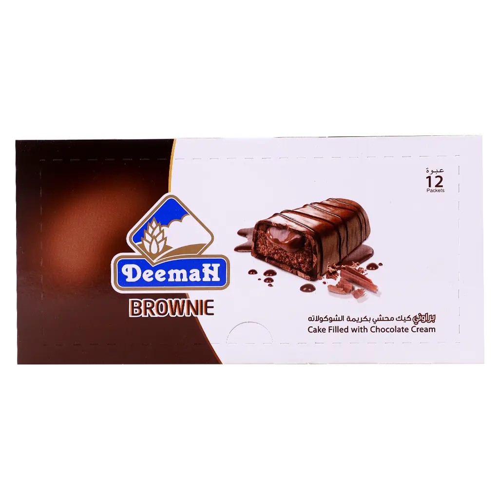 Deemah Brownie Cake Chocolate Box 12 Pcs 37 gm - view 3
