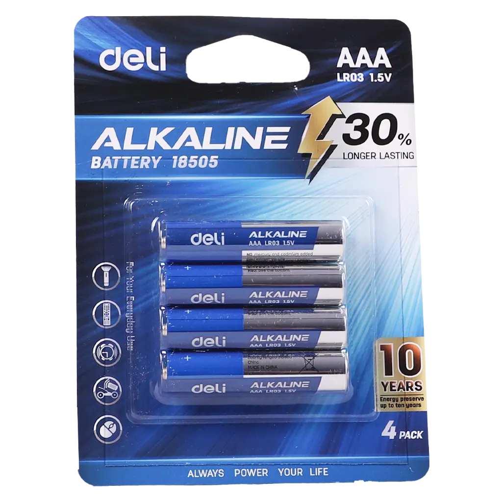 Deli Batteries Plus Power 4 pcs AAA Size - view 1