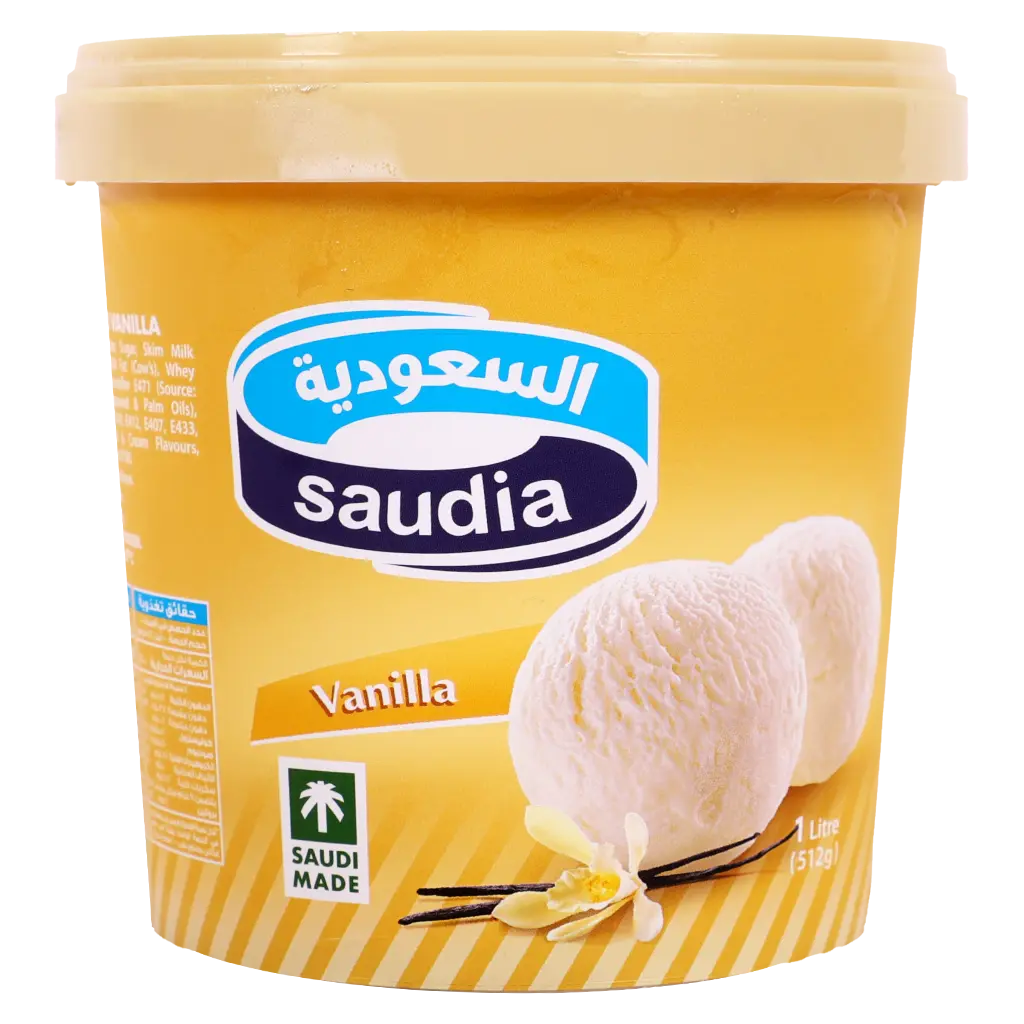Saudia Ice Cream Vanilla Tubs 1 L - view 2