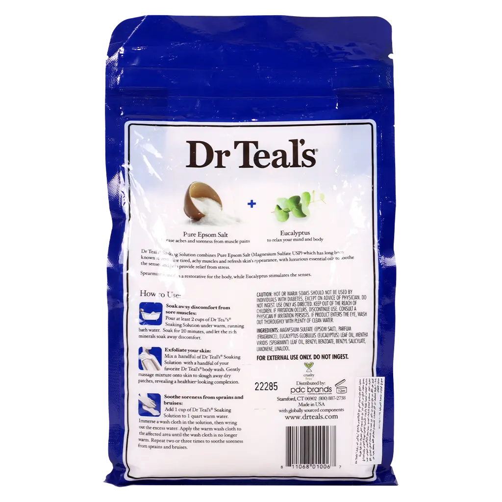Dr Teal'S Epsom Soaking Salt Eucalyptus Calm Relief 1360 gm - view 2