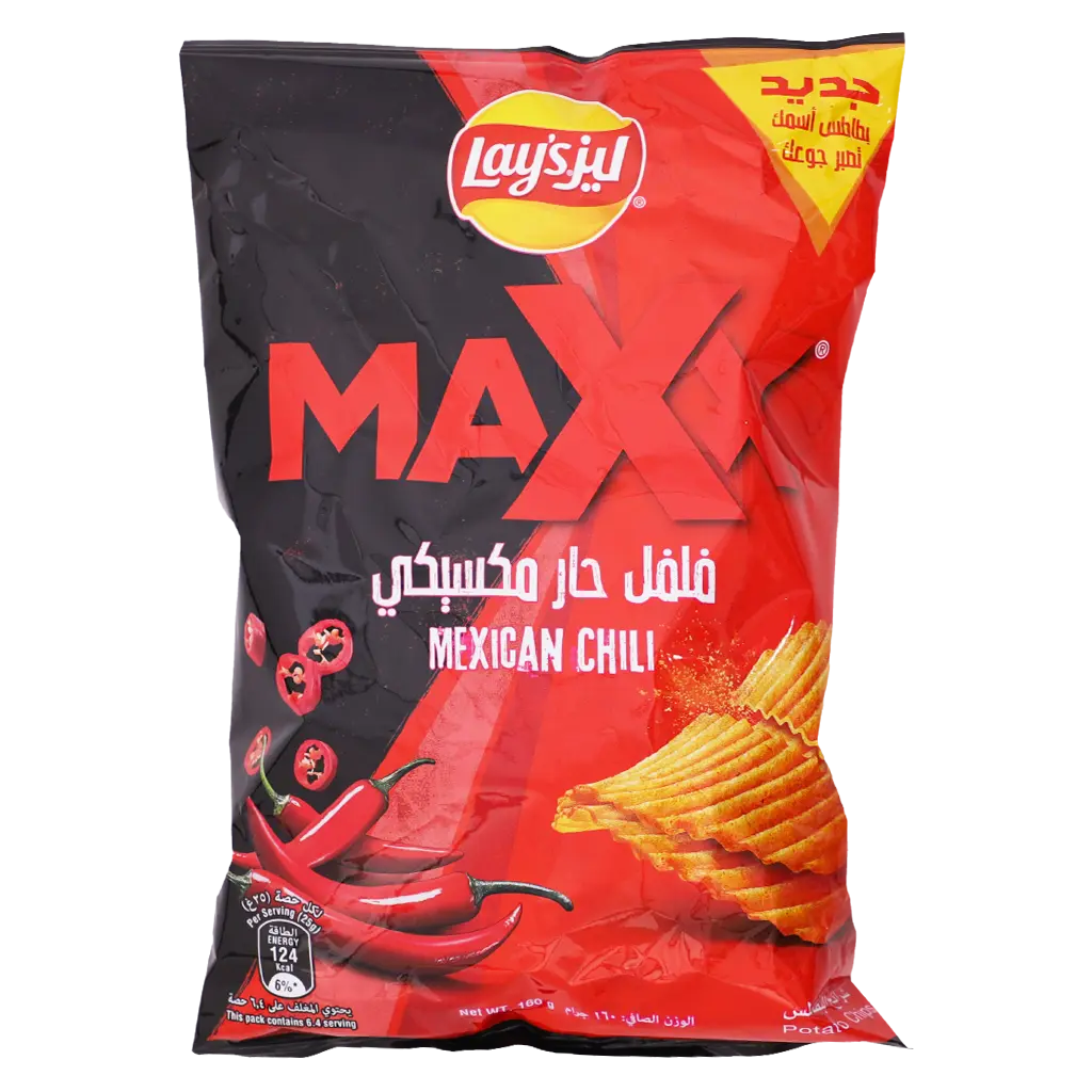 Lays Max Potato Chips with Chili Mexican 155 gm - view 1