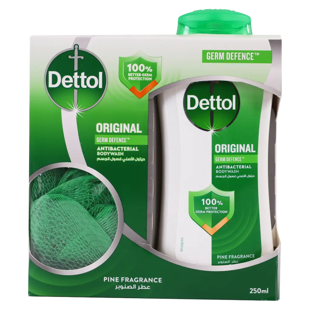 Dettol Original Antibacterial Body Wash With Loofah 250 ml - view 2