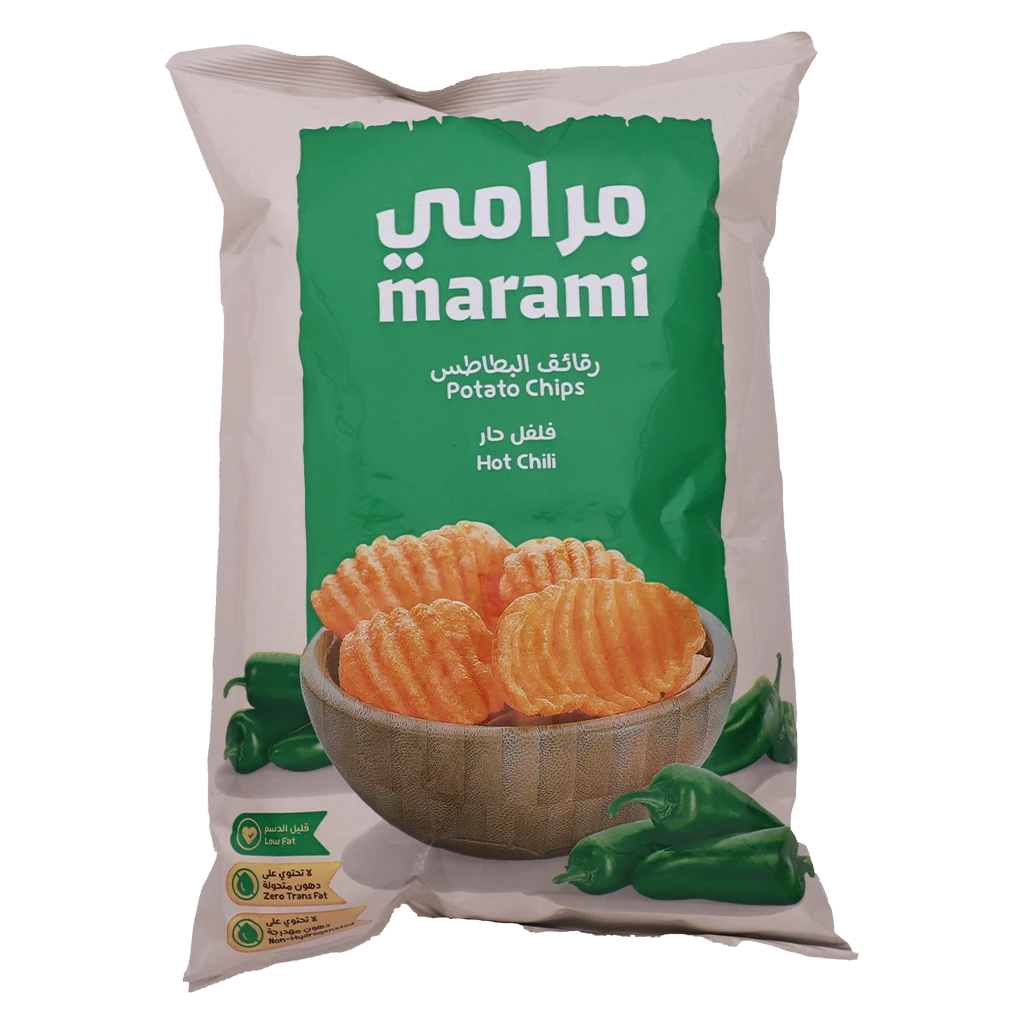 Marami Hot Chili Wavy Potato Chips 100 gm