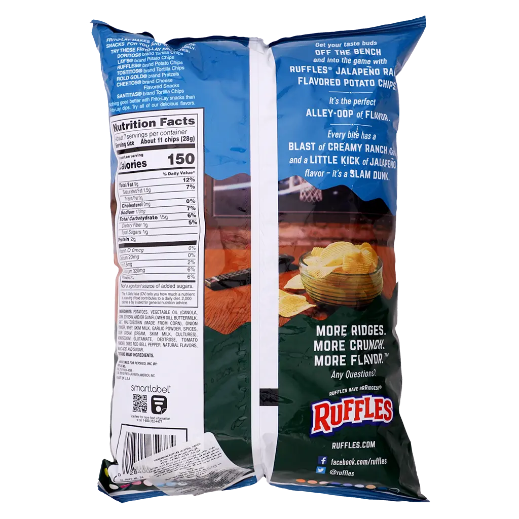 Ruffles Chips Jalapeno Ranch 184 gm - view 2