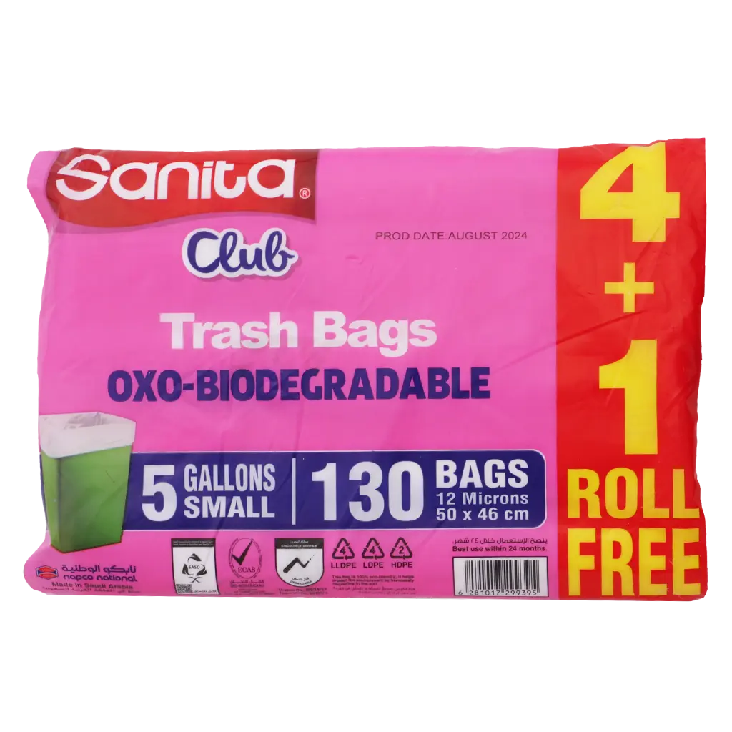 Sanita Club Trash Bags Biodegradable 5 Gallons 130 Bags - view 2