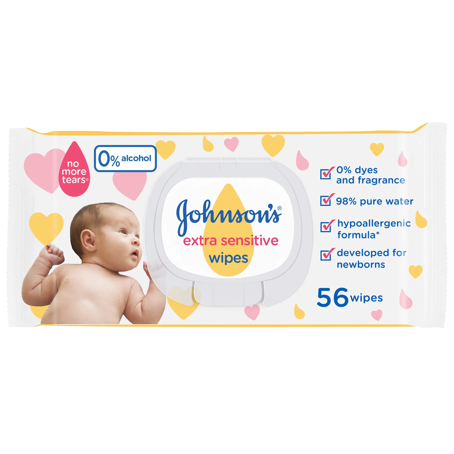 Johnson's Baby Wipes Extra Sensitive 56 Wipes - view 1