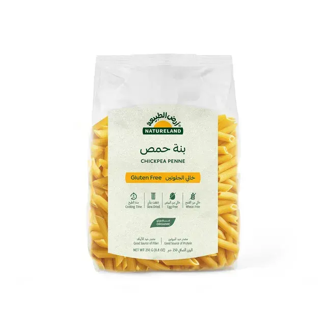 Natureland Organic Gluten Free Chickpea Penne Pasta 250 Gm - view 1